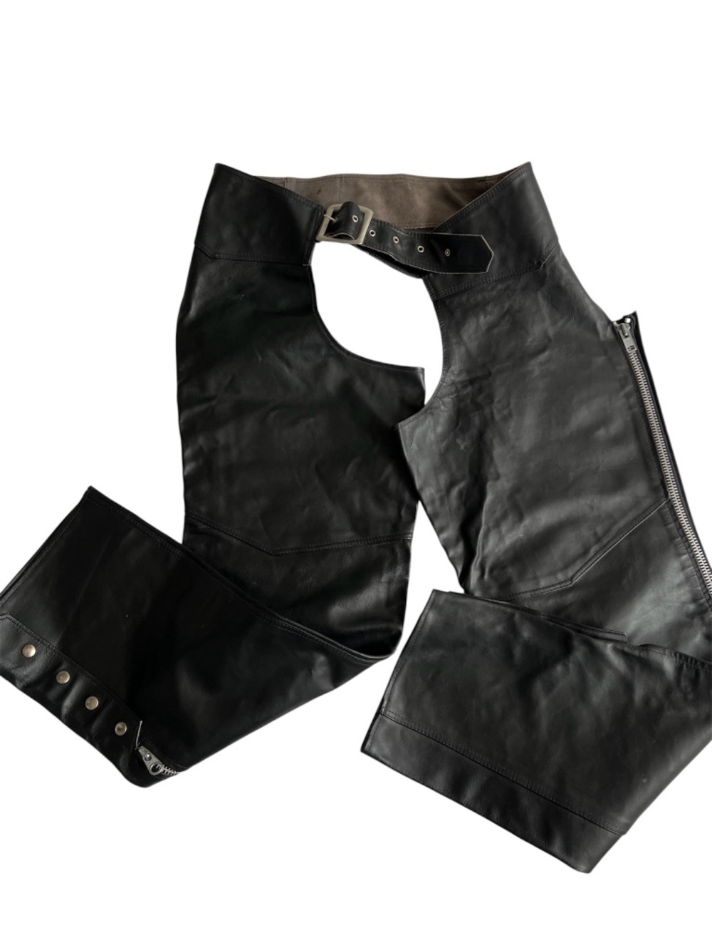 Bristol Golden Crown Leather Chaps Model 850 Size XL Black